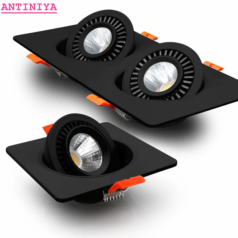 Квадратные приглушаемые светодиодные светильники 7W9W12W14W18W24W COB встраиваемые