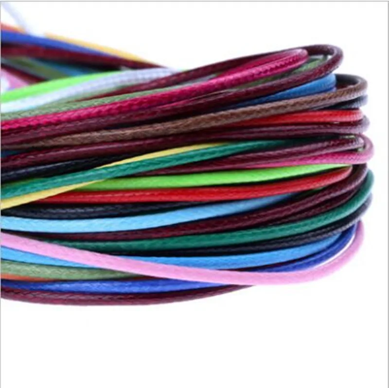 0.5-2.5mm Black Waxed Cord Waxed Thread Cord String Strap Necklace Rope Beads for Jewelry Making DIY Bracelet Accessories