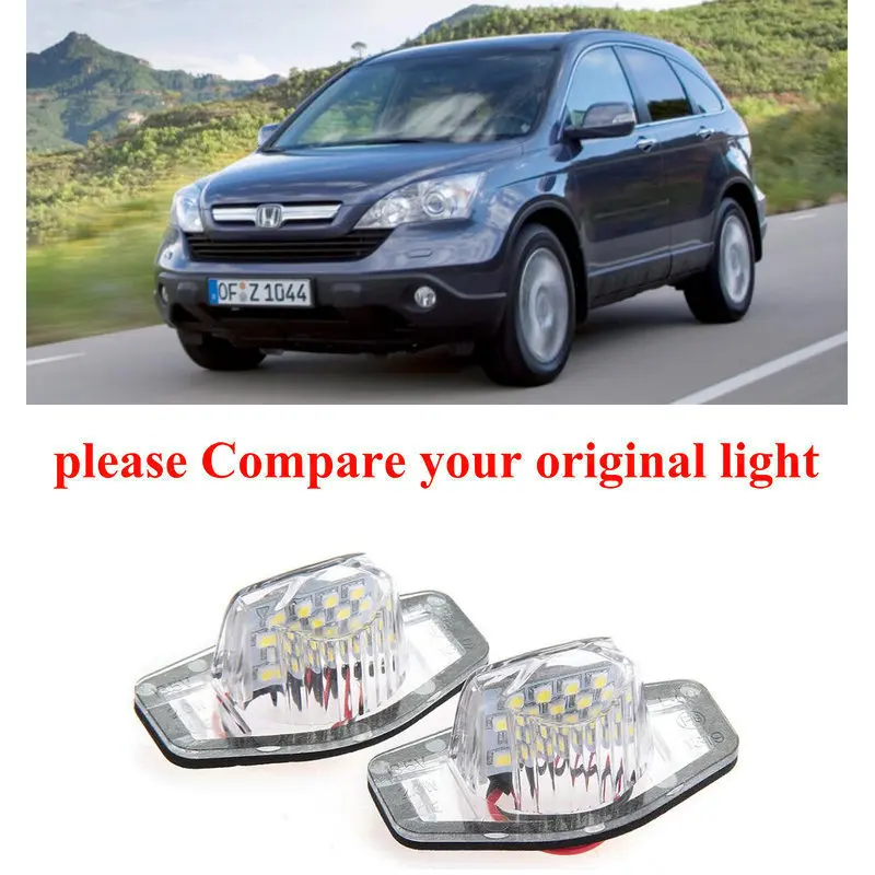 2 лампы ксенон белый светодиодный номерной знак огни для Honda CR-V crv i-ctdi i-dtec 2007 ошибок canbus
