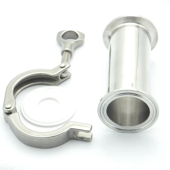 

Sanitary Pipe Fitting Set 1.5" 38mm OD Sanitary Spool Tube 50.5mm Ferrule +PTFE Gasket +Tri Clamp Length 12" 305mm