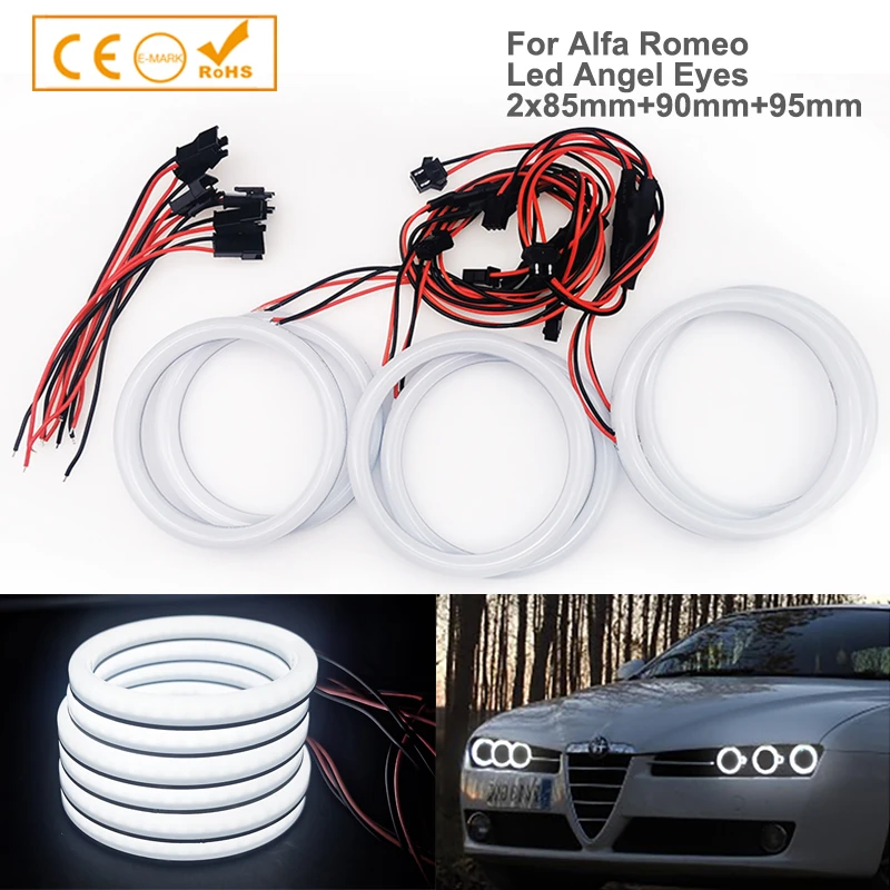 6Pcs Super Bright White Cotton LED Angel Eyes Halo Ring Lighting Kit DRL  For Alfa Romeo 159 Daytime Running Lights Car Accessori|Signal Lamp| -  AliExpress