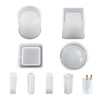 

Round Square Cylinder, Pendant, Concrete Resin Silicone Mold, DIY Coaster/Flower Pot, Ashtray/Pen/Pendant/Candle Holder