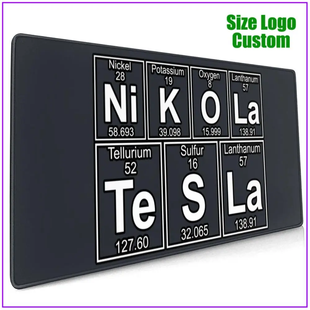 Коврик для мыши Ni-K-O-La Te-S-La Nikola Tesla Chemistry Extra Large Alfombrilla Raton с поддержкой запястья