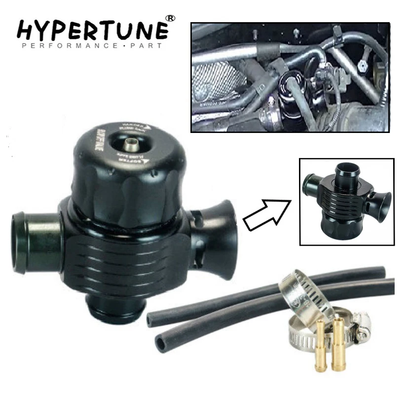 Hypertune-Turbo Diverter Dump предохранительный клапан двойной порт с рогом для VW MK4 Golf Polo GTI 1,8 T Saab Turbo HT5744BK