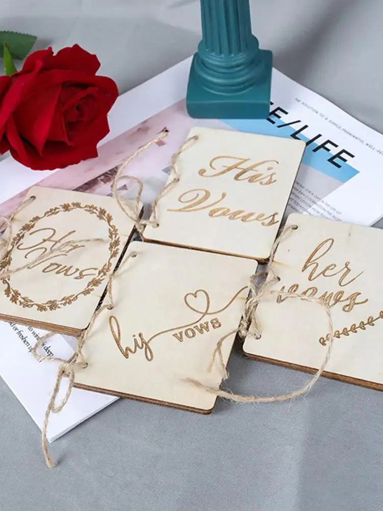  Vintage Creative His Vows And Her Vows Book Manual Booklets Vow Notebook Set For Bridal Shower Gift - 4.00039E+12