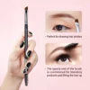 Jessup Eyebrow Makeup Brush Dual-head Eyebrow Eyelash Brushes Eye Make Up Cosmetics Beauty Tools Synthetic Hair Wood Handle 5