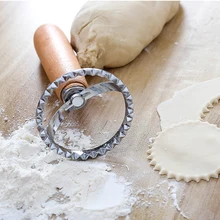 2 шт квадратный круглый кружевной пельменей, форма для кожи, нержавеющая сталь, тесто для резки, деревянная ручка, кухонная поверхность, высечки для выпечки, ручные инструменты