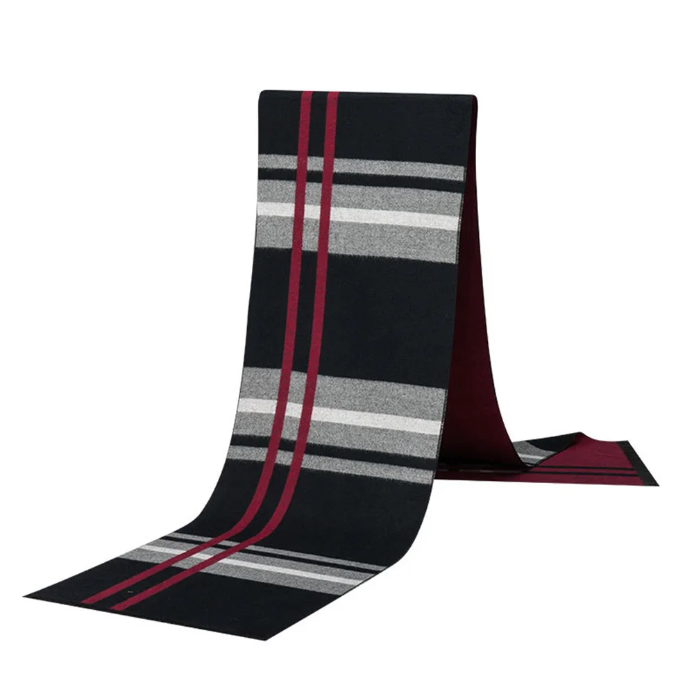 Men Scarf 15 FS новые плед шерсть шарфы для женщин Повседневное зима бизнес для мужчин кашемировый шарф Элитный бренд толстые теплые пашмины шаль - Color: Men Scarf 15