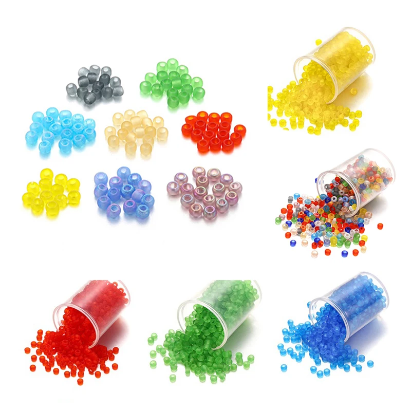 

1200pcs/lot 2mm Colored Hole Matt Small Seed Beads Charms Hexagon Glass Loose Bead For DIY Jewelry Making Clothes Supplies