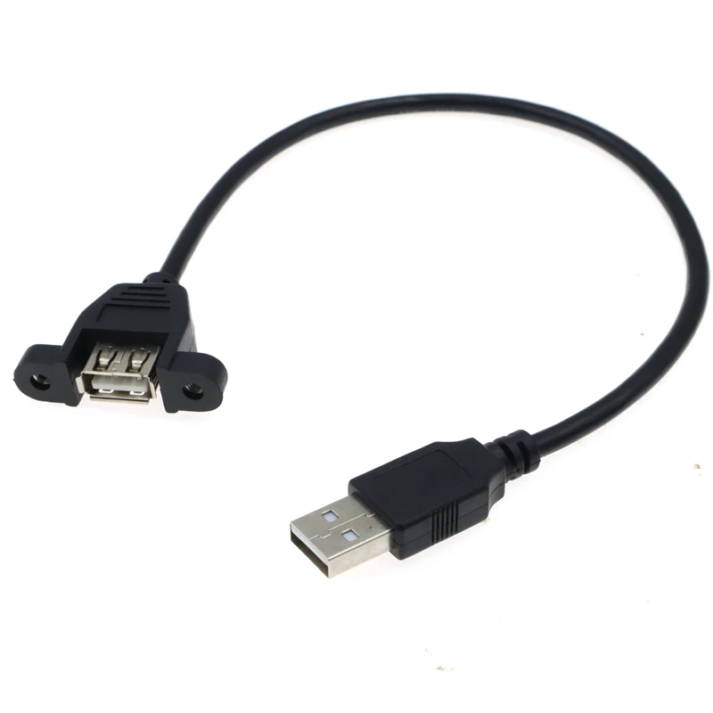 USB 2.0 Male-to-Female Extension Cable (0.3m-5m) with Panel Mounting Screw Holes for Industrial Control Chassis Description Image.This Product Can Be Found With The Tag Names Cheap Computer Cables Connectors, Computer Cables Connectors, Computer Office, High Quality Computer Office