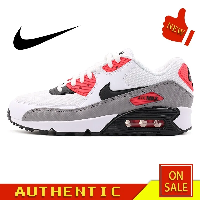 Оригинальный Nike Оригинальные кроссовки AIR MAX 90 Для женщин кроссовки одежда по последней моде; Модный спортивный дышащий 2019 Новый 325213-132