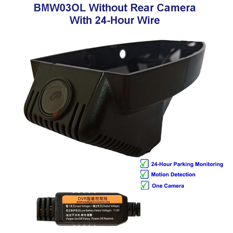 Jabriel 1080P Скрытая Автомобильный видеорегистратор Даш cam Автомобильная камера для BMW 320i e46 e90 e91 e92 e30 530i e60 f10 e39 e34 e36 x1 e84 x5 e70 e53 e87 - Название цвета: BMW03 One Cam Line
