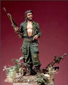 1/32 масштаб Неокрашенная смола фигура партизанского лидера GK фигура