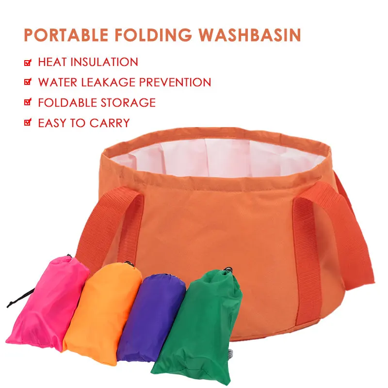 

Storage Bag Sport Waterproof Bag Folding Bucket Travel 600D Fabric Outing Rowing Folding Basin Canoe Outdoor Durable