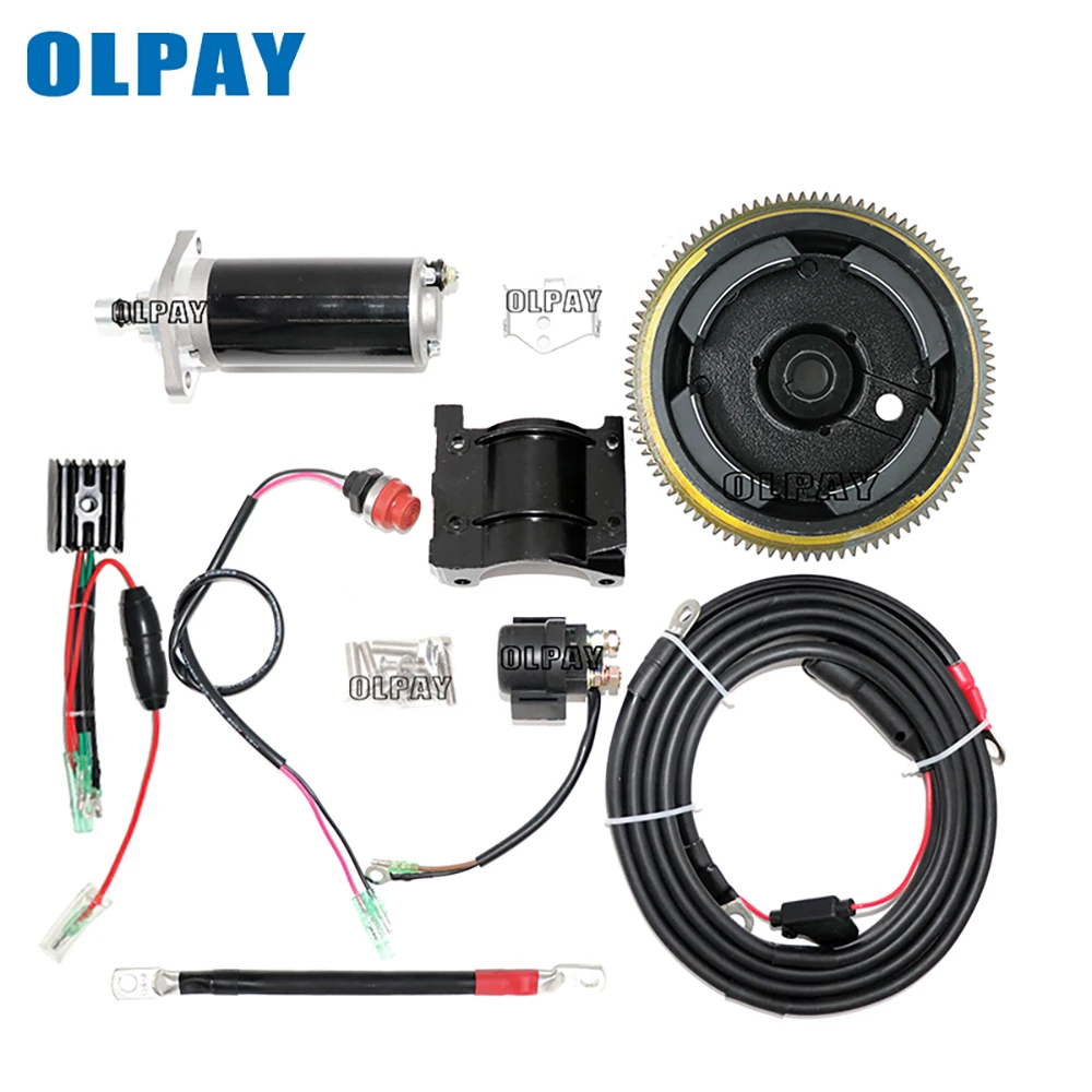 Outboard motor Rear Control Change to Electric Start Engine Kit for YAMAHA 2 stroke 15HP Outboard Motor(New Style)
