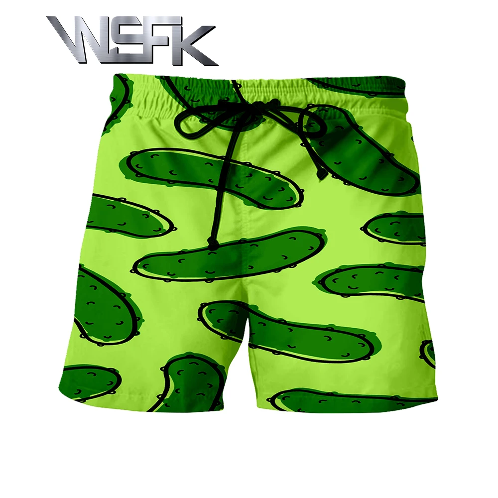 WSFK new sports casual shorts rick and morty funny personality mens shorts