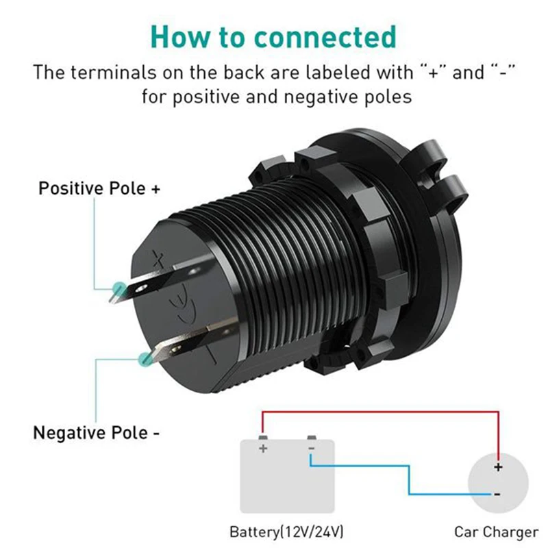 4.2A автомобиля 2 Порты и разъёмы Dual USB зарядное устройство адаптер гнездо для автомобильного прикуривателя светодиодный вольтметр с Водонепроницаемый Крышка для DC 12 V-24 V автомобилей транспортных средств