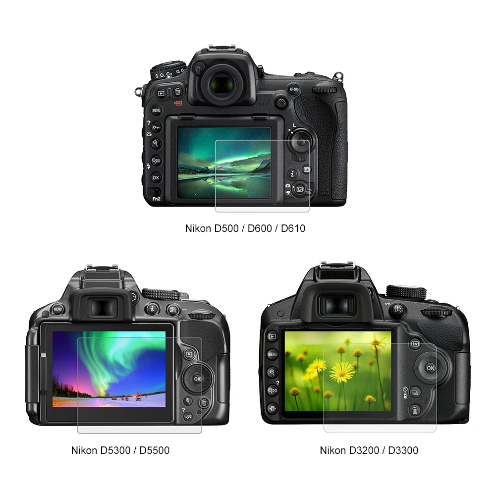 Закаленное защита для экрана камеры защитная пленка Оптическое стекло HD lcd ультратонкий 9H для Nikon D5300 D5500 D7100 D7200 D750 D3200