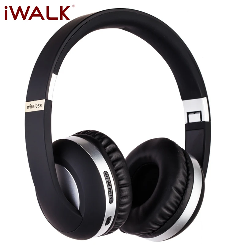 IWALK Bluetooth 5 0 earphone New Tide Portable Gaming USB Wireless Headset support TF card Waterproof Hifi Earphones Men Women