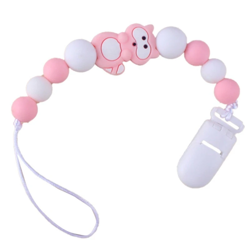 Baby Care Universal Holder Leash For Pacifiers Nipples Clip Infant Child Soother Beaded Wooden Chains Teethers - Цвет: CP