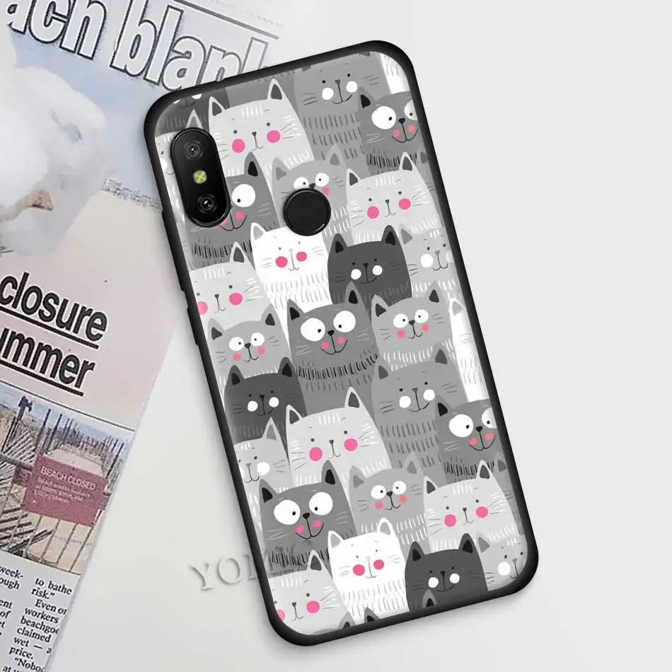 Милый Забавный чехол с рисунком кошки для Xiaomi Redmi Note 9S 8 9 7 8T 9C 9A 7A K30 Pro Mi Poco C3 NFC