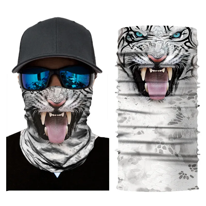 

1pc Face Mask 3D Tiger Animal Print Balaclava Head Cover Cyclinging Face Mask Head Hair Band Hood Scarf Pirate Hat Wristbands