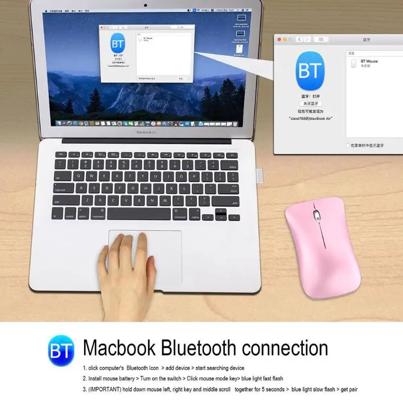 1600 dpi T23F Bluetooth 4,0+ 2,4G беспроводная мышь перезаряжаемые Мыши для ПК с профессиональной точностью позиционирования IC