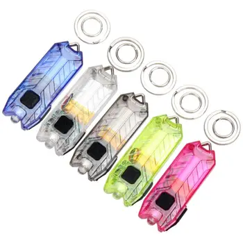 

Mini Mini LED Keychain Flashlight Electric Torch Portable USB Charging Rechargeable 45LM 2 Modes Tube Camping Night Reading