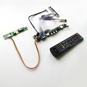

For B121EW03 V0 VX T.V56 controller board keyboard+Inverter+Remote LVDS 20Pin 1CCFL USB VGA HDMI AV RF LCD panel monitor DIY kit
