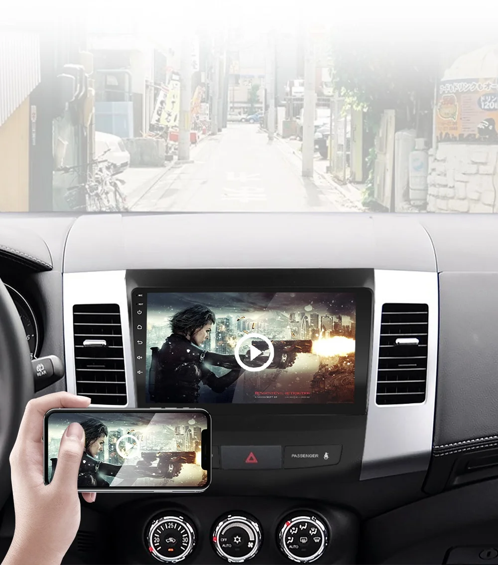 2G+ 32G 9 дюймов 2din Android 8,1 GO Автомобиль Радио DVD плеер для Mitsubishi Outlander XL/Peugeot4007 2006-2011 автомобиль радио gps WI-FI