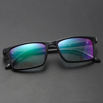 

Men Women Bifocal Reading Glasses Anti-blue Light Far Near Magnification Presbyopic Glasses Square Full Frame Diopter
