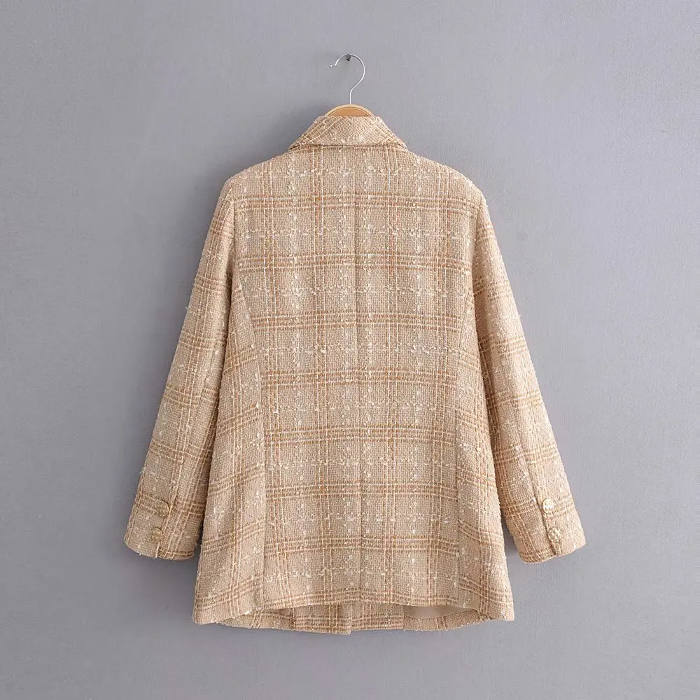

Europe And America 2019 Autumn And Winter New Style Fashion Fold-down Collar Straight-Cut Loose-Fit Debutante Graceful Tweed Coa
