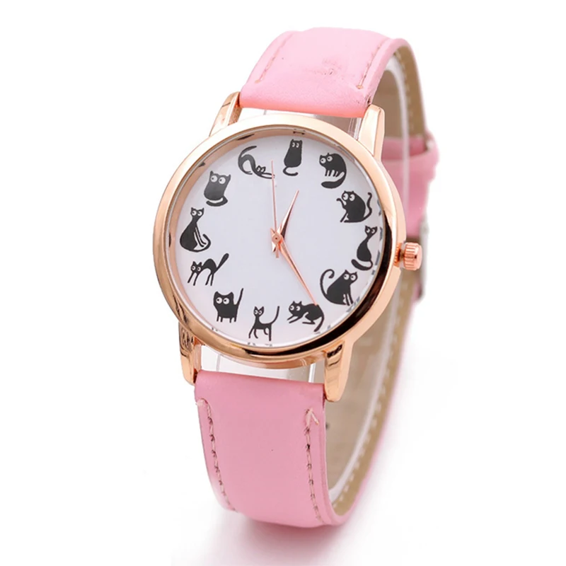 Часы женские кварцевые с кожаным ремешком водонепроницаемые|Женские