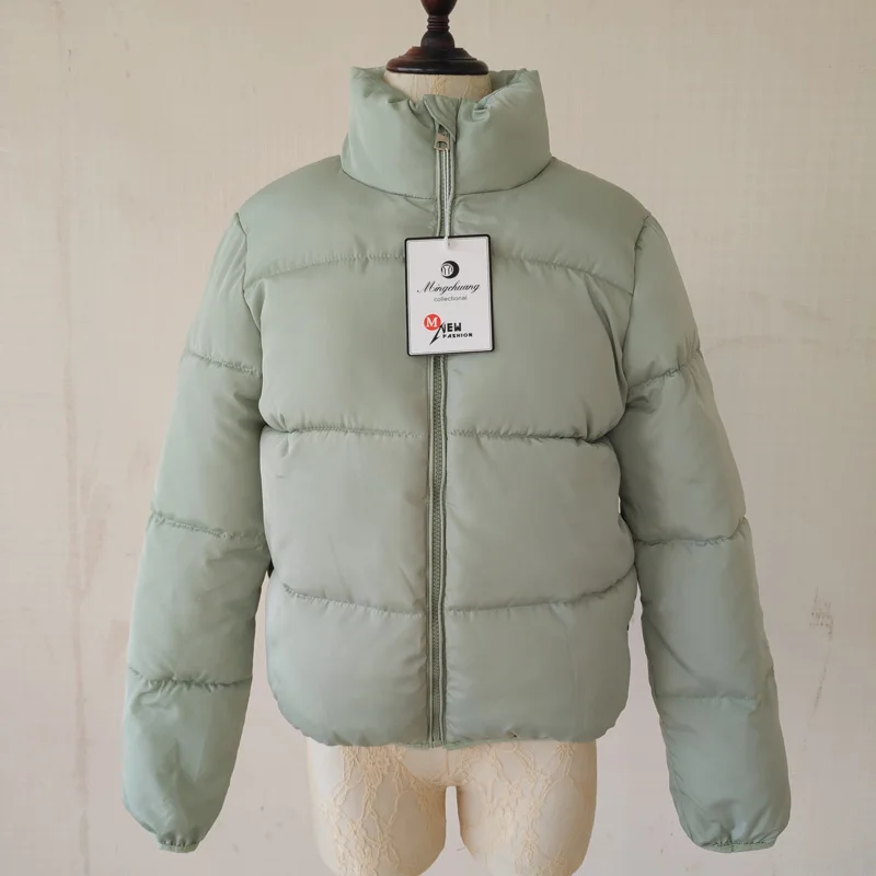 mint green winter coat