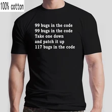 Yaz moda komik yazılım mühendisi 99 hatalar kod hediye mühendis için programcı T shirt erkekler serin kısa kollu pamuk