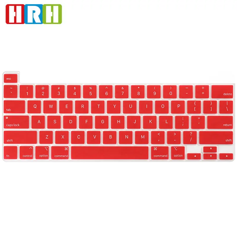 HRH цветная силиконовая английская клавиатура, кожный чехол для MacBook New Pro 16 дюймов с сенсорной панелью и сенсорным ID A2141