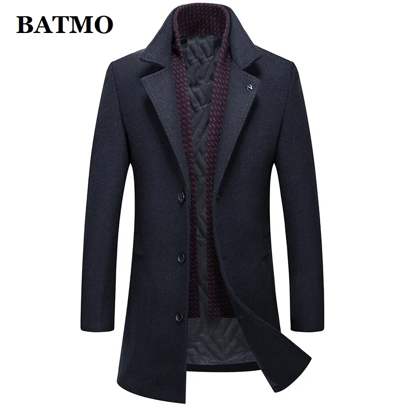 BATMO new arrival winter high quality wool trench coat men,men's wool jackets,plus-size M-XXXL 9878