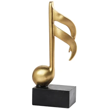 

Golden Musical Notes Decoration Home Decoration Accessories Art Figurines Crafts Living Room Wine Cabinet Desk Decorations