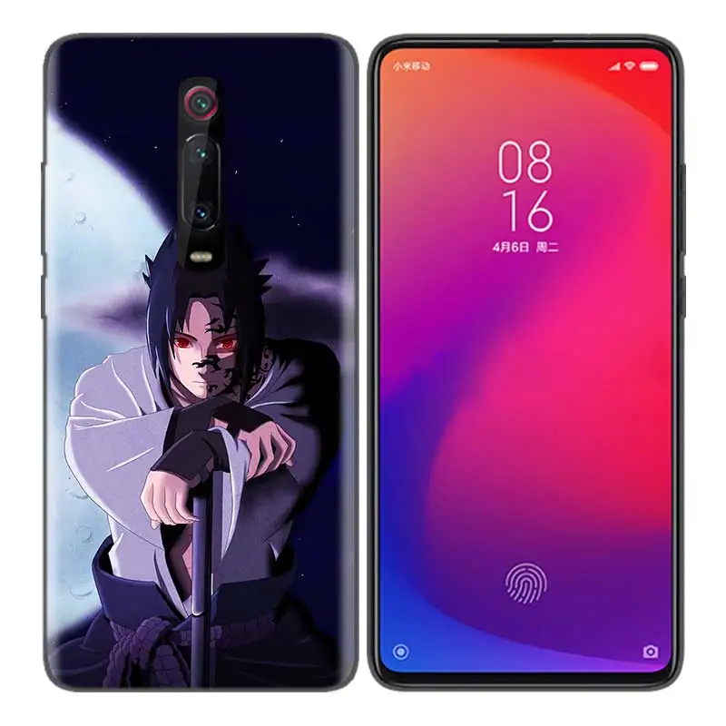 Черная мягкая силиконовая сумка чехол для Xiaomi mi 9T CC9 Red mi 4 4X5 6 6A 7 7A Note Plus K20 Pro F1 Tampa Fall Аниме Наруто АКАТ