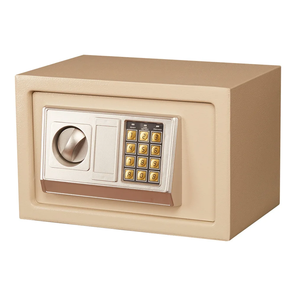 Mini Electronic Password Safe Safe Small Home Office Hotel Electronic Multi-Purpose Password Safe Gold