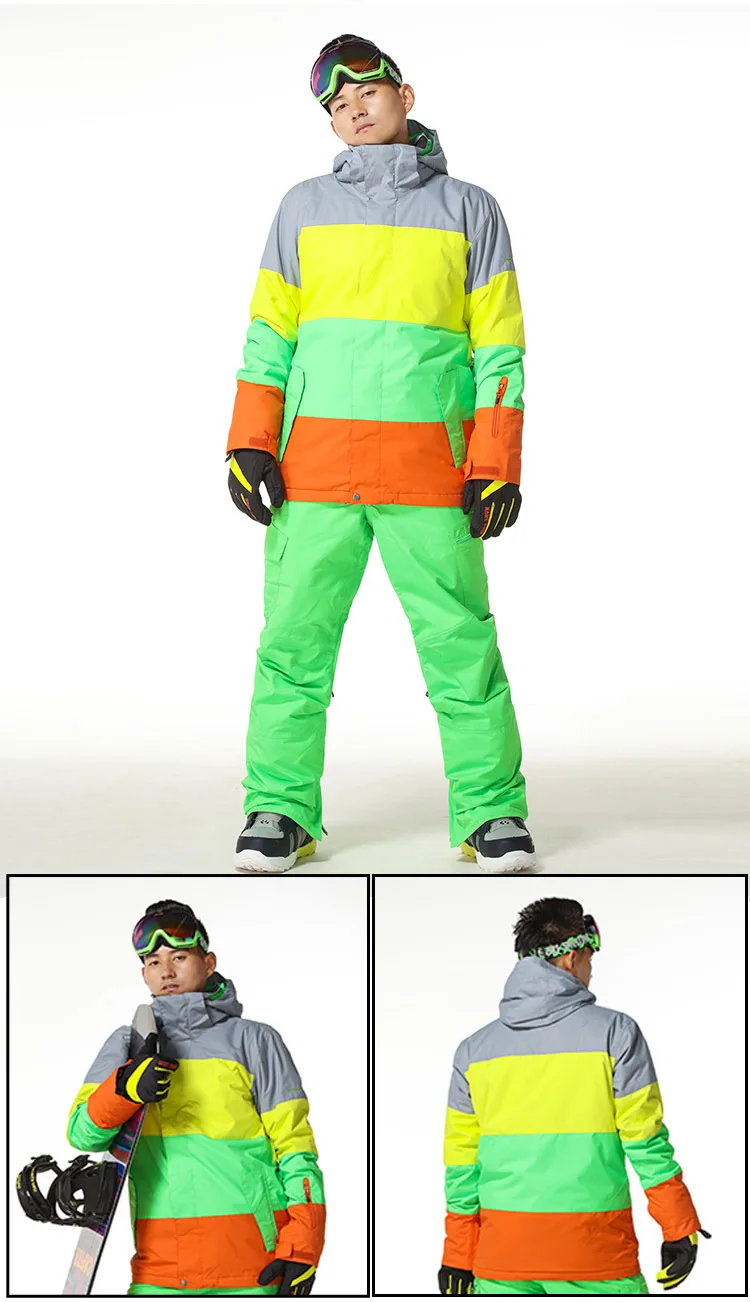 Хороший мужской зимний костюм одежда зимняя спортивная одежда для сноубординга 10K водонепроницаемая ветрозащитная пропускающая воздух лыжная куртка+ штаны для сноуборда