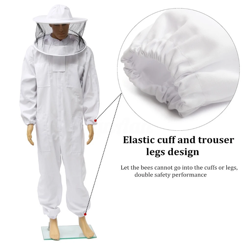 Portable Anti Peak Artificial Leather Honey Protection Protective Suit Protective Clothing Beekeeping Bee Coat Whole Body