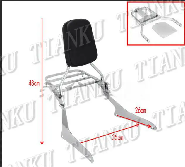 Хромированная спинка Сисси Бар багажная стойка для Yamaha XVS1300A полночная звезда XVS1300CA Stryker