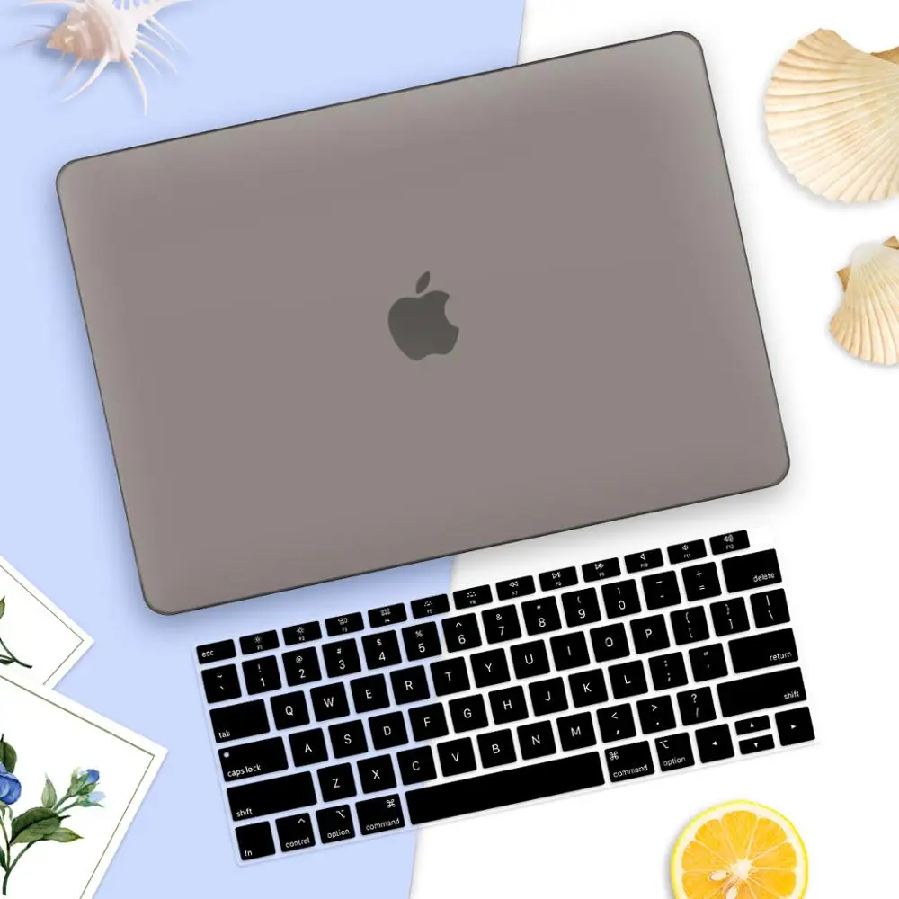 Новое поступление цветной чехол для ноутбука Macbook Air 13 A1932 retina Pro 13 1" Touch bar A2159 A1989 A1990+ Бесплатный подарок - Цвет: Gray
