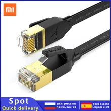 Плоский Ethernet-Кабель Xiaomi CAT7, Gigabit, чистая медь, экранированный сетевой перемычка, компьютерный роутер, ноутбук, 0.2m0.3m0.5m50m
