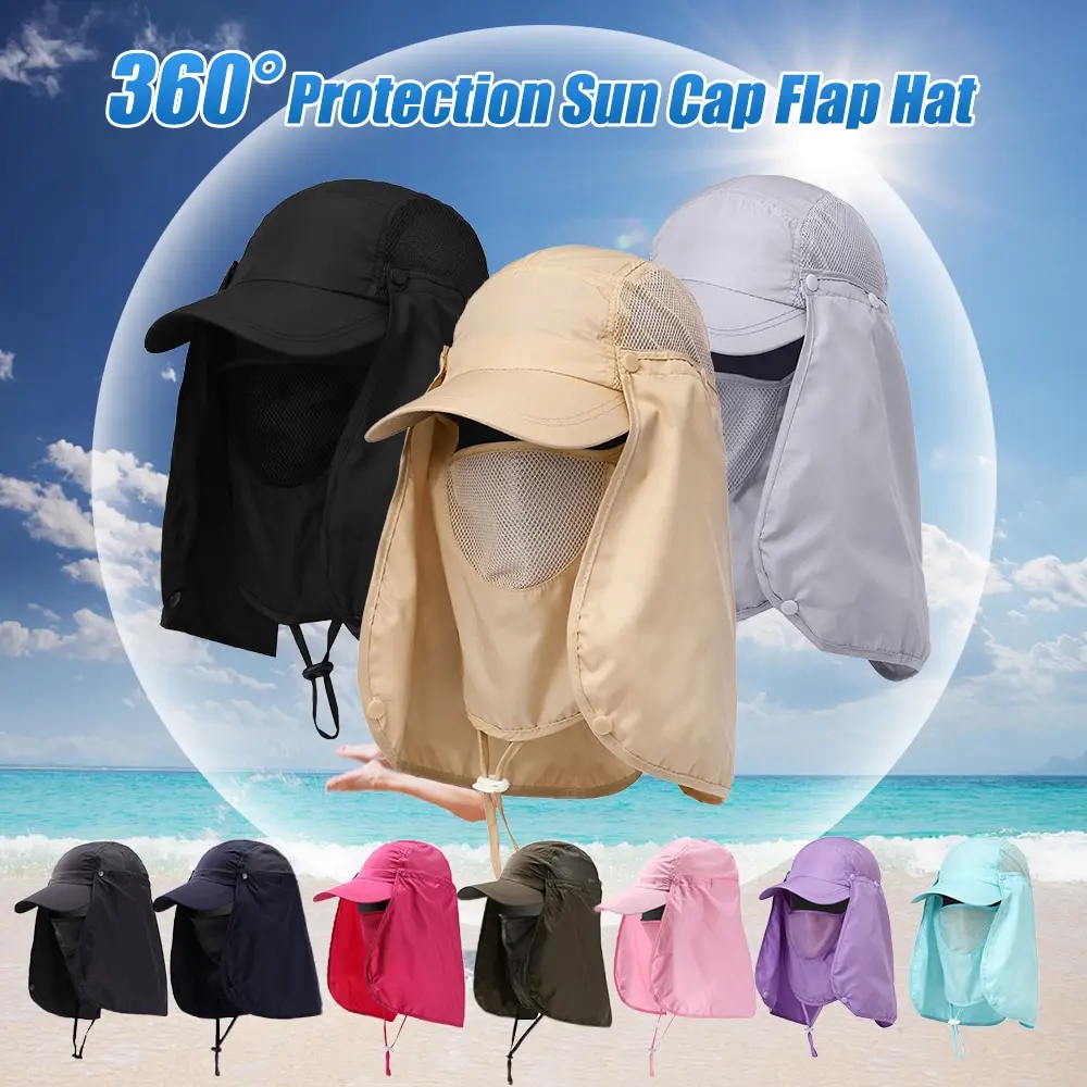 

Fishing Sun Visor Cap Outdoor Sport Hiking Visor Hat UV Protection Face Neck Cover Fishing Sun Protection Cap Fishing Accessory