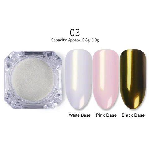 Glitter Powder Pearl sparkle Nail Powder Chrome Sparkling Dazzling Pigment Dust  Art Decoration