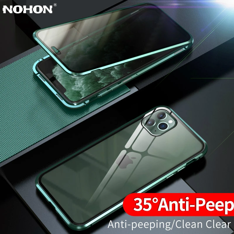 Nohon роскошный Магнитный чехол для телефона iPhone 11 Pro Max XS XR X 8 7 6 Plus металлическая