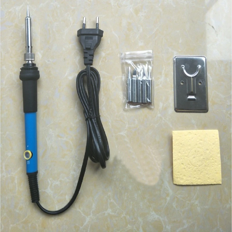 New Adjustable Temperature Electric font b Soldering b font Iron 220V 110V 60W Welding Solder Rework