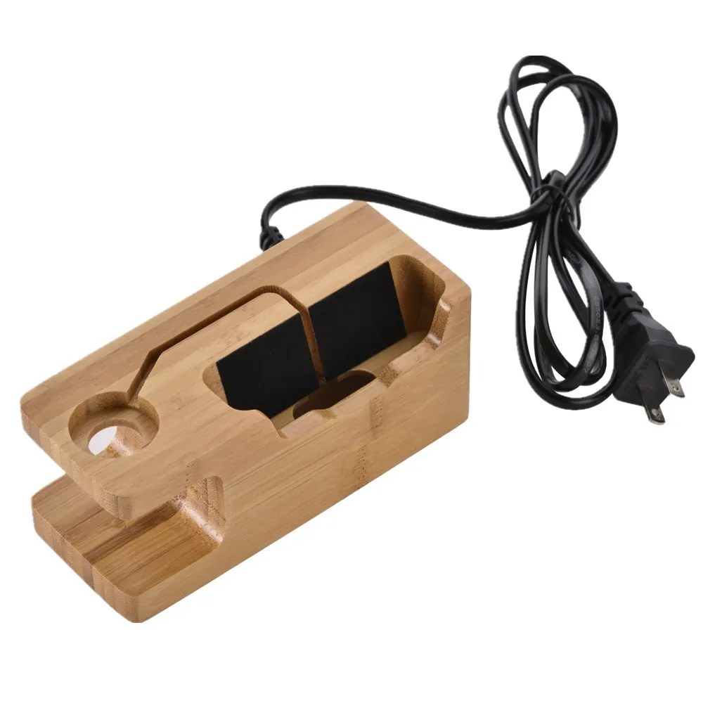 2 в 1 подставка для IPhone 7, 7plus 6 6S деревянная подставка зарядное устройство для IPhone USB порт для Apple Watch 4 3 2 1 зарядная док-станция